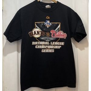 2010 National League Championship Series Giants vs Phillies Majestic T-Shirt Med